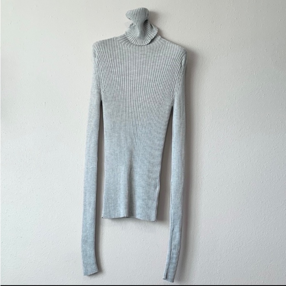 MINT Ann Demeulemeester Oversized Wool Turtleneck Light Gray S